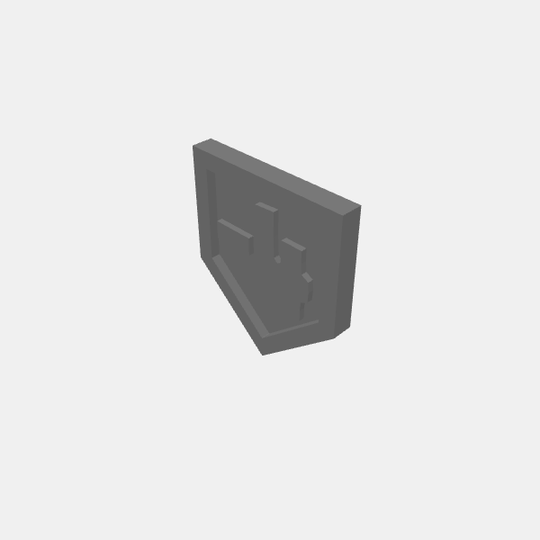 Numbers/Game Tokens - Minus 4 - Downward Arrow v1.0.stl