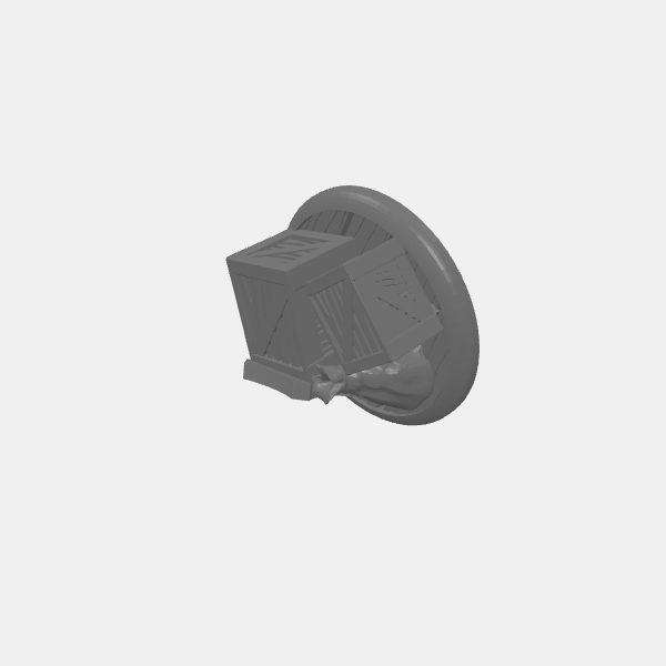 Objective Markers - Fantasy - Numbered - Boxes and Barrels 4 - Boxes and Bag v1.0.stl