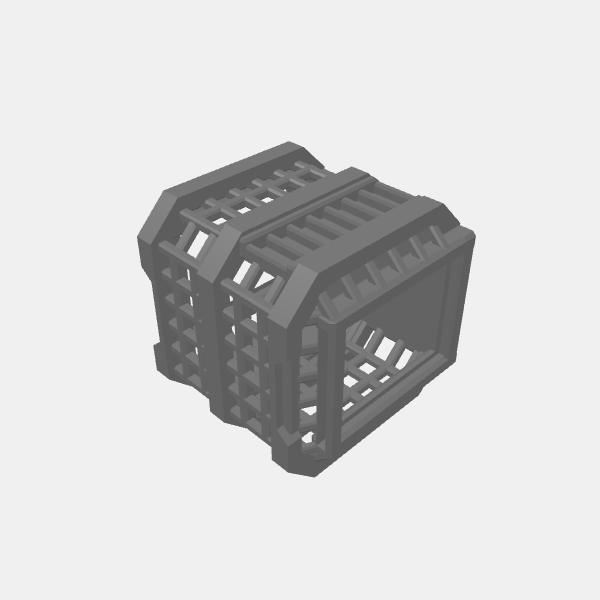 Sci Fi - Shipping Container - Style 4 Cage - Short v1.0.stl