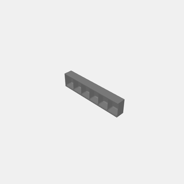 Game Token Box with Sliding Top - Box 1x6 v1.1.stl