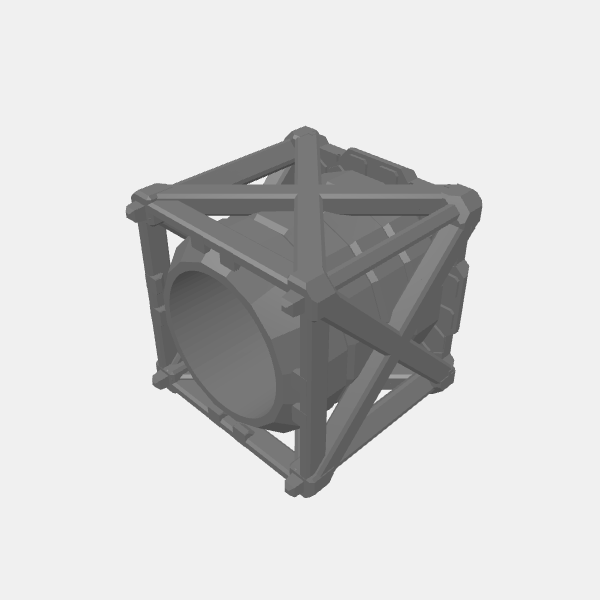 Sci Fi - Modular Buildings 3 Inch Base - Scaffold Small Square Large Tank v1.0.stl