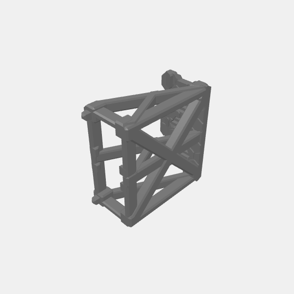 Sci Fi - Modular Buildings 3 Inch Base - Scaffold Half Small Square Angled Support v1.0.stl
