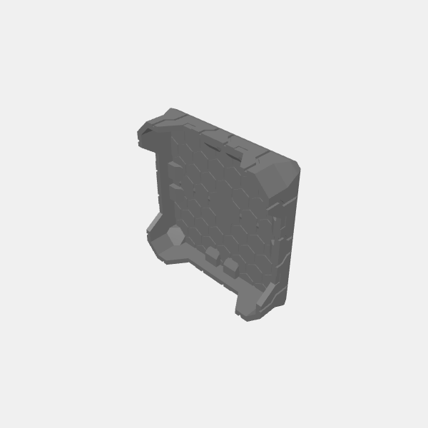 Sci Fi - Modular Buildings 3 Inch Base - Small Square - Roof A v1.2.stl