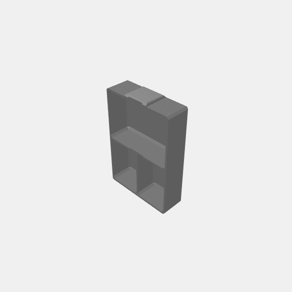 Book Box for Game Bits - Tray - Divided Two Small One Medium v1.5.stl