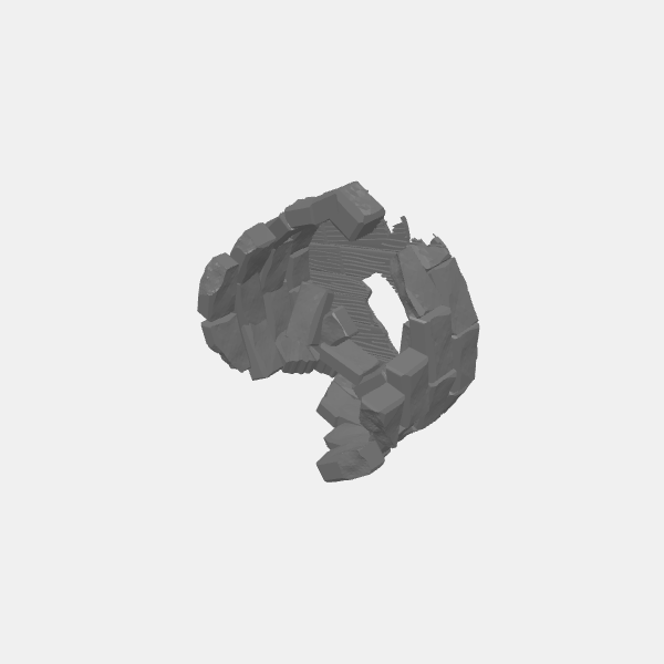 Fantasy - Tilestone Ramparts - Ruined Tower - half height v1.0.stl