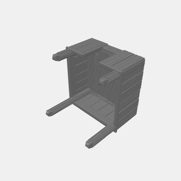 Gaslands - Watchtower Tower Box with Signboard v1.0.stl