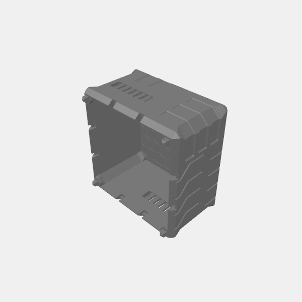 Buildings/Sci Fi - Modular Buildings Square - Mid Level B v1.0.stl