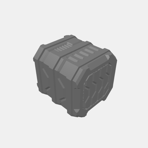 Sci Fi - Shipping Container - Style 2 - Short v1.0.stl