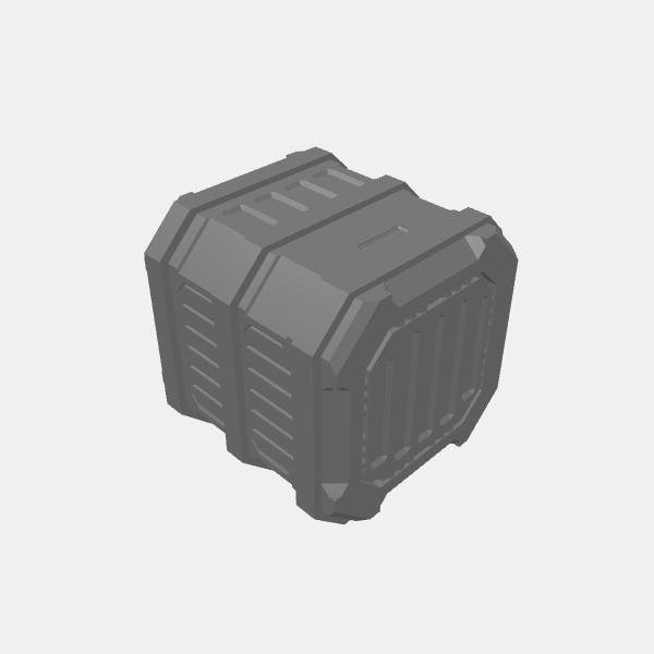 Sci Fi - Shipping Container - Style 1 - Short v1.1.stl