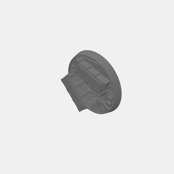 Loot Marker - Flat Crates/Sci Fi - Objective Marker -32mm base - Flat Crates - 4 pips v1.0.stl