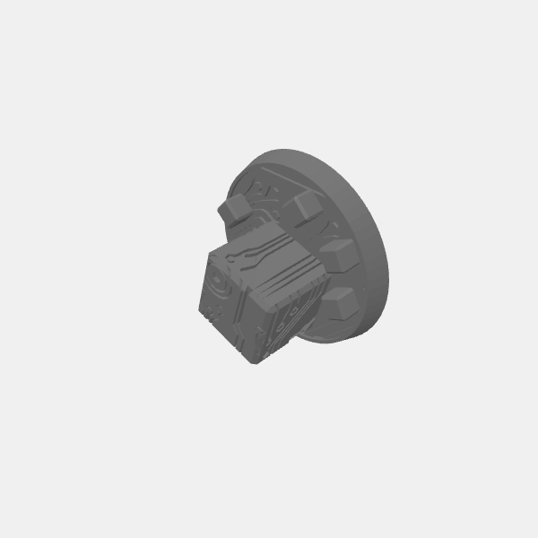 Loot Marker - Data Cube/Sci Fi - Objective Marker -32mm base - Data Cube - 4 pips v1.0.stl