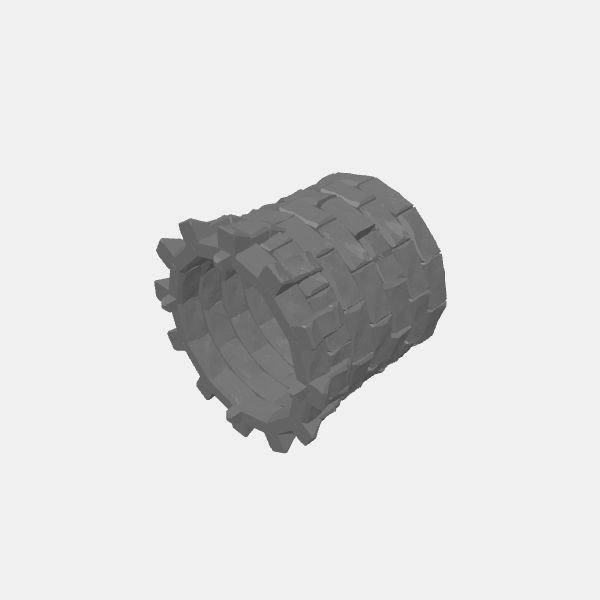 Fantasy - Tilestone Ramparts - Tower - with mounting slots for door v1.1.stl