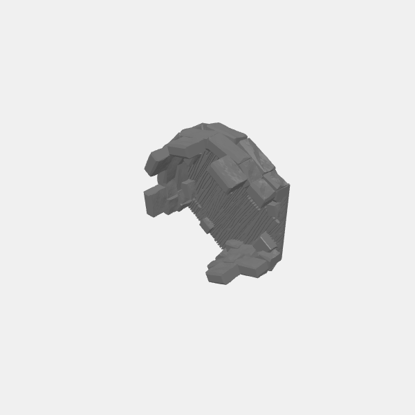 Fantasy - Tilestone Ramparts - Battlements and Walkway for Tower Corner 60 v1.0.stl