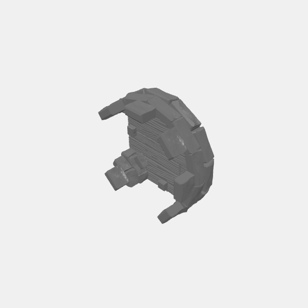 Fantasy - Tilestone Ramparts - Battlements and Walkway for Tower Corner 90 v1.0.stl