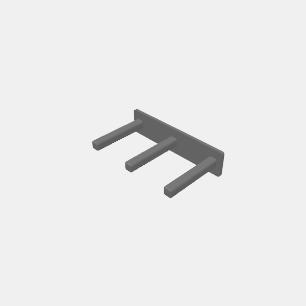 Pegs/Billions Suns - Stand - Peg - 3mm - 20mm 3 peg - flat top v1.0.stl