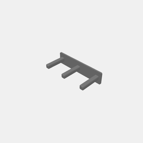 Pegs/Billions Suns - Stand - Peg - 3mm - 15mm 3 peg - flat top v1.0.stl