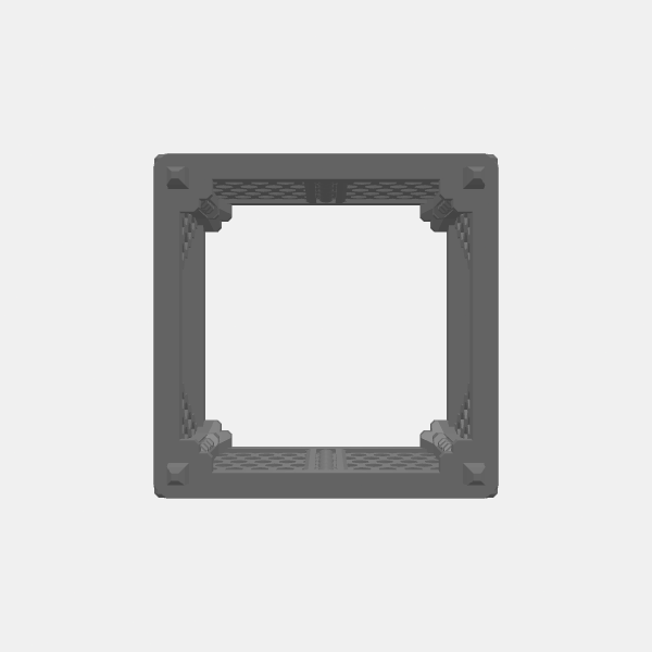 Industrial Sci Fi - Hex Mesh 3in - Riser Open Mesh 2 Sides Open Floor - 1.5in Height v1.0.stl