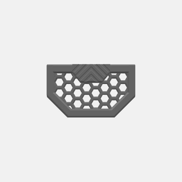 Industrial Sci Fi - Hex Mesh 3in - Platform Mesh - 1.5in Extension Platform v1.0.stl