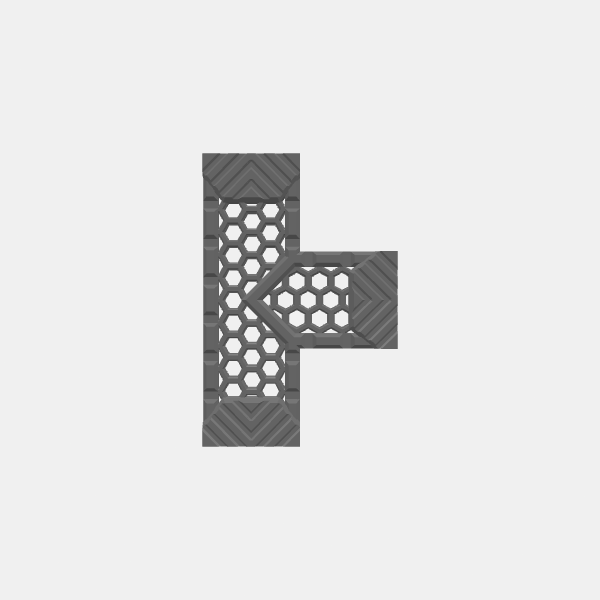 Industrial Sci Fi - Hex Mesh 3in - Catwalk Mesh - 3in Tee v1.0.stl