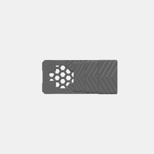 Industrial Sci Fi - Hex Mesh 3in - Platform Mesh - 3x1.5in Stairs 1.5in Height v1.0.stl