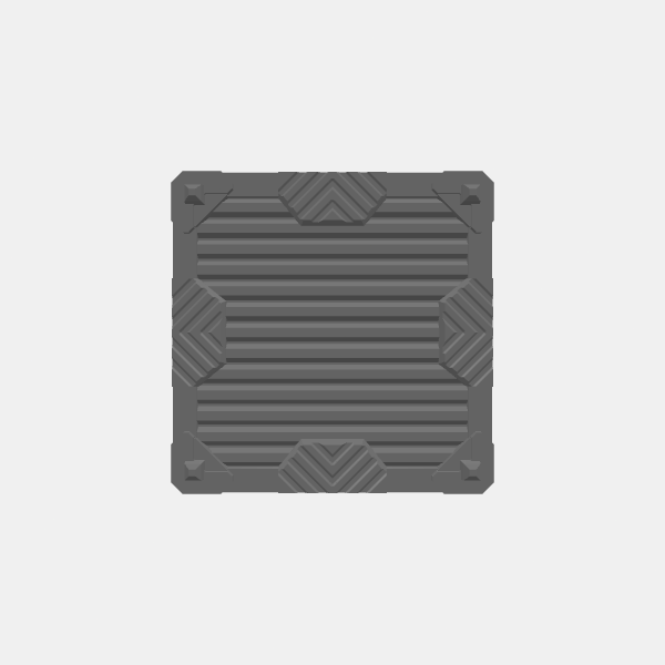 Industrial Sci Fi - Hex Mesh 3in - Platform Mesh - 3x3 Square - Solid Ridged v1.0.stl