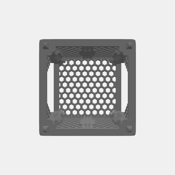 Industrial Sci Fi - Hex Mesh 3in - Riser Open Mesh 2 Sides - 3in Height v1.0.stl