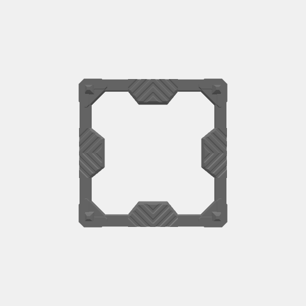 Industrial Sci Fi - Hex Mesh 3in - Platform Mesh - 3x3 Square - Open v1.0.stl