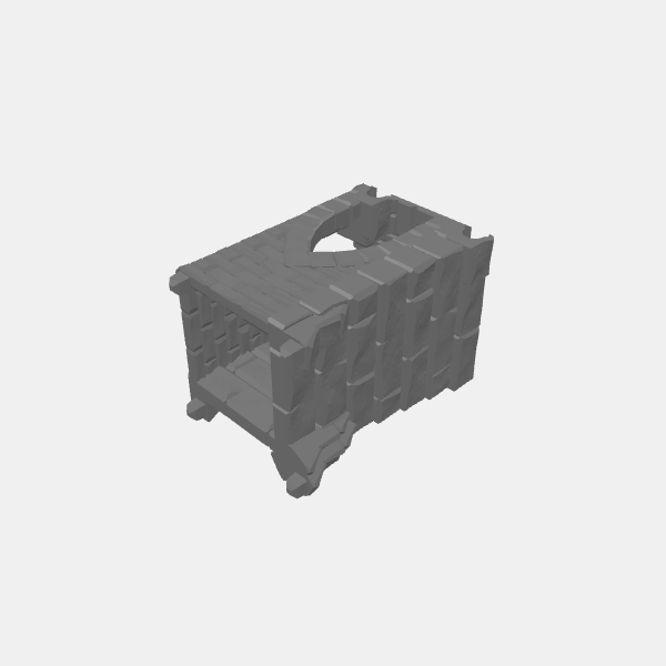 Fantasy - Tilestone Ramparts - Base Wall Corner 90 - magnets v1.3.stl