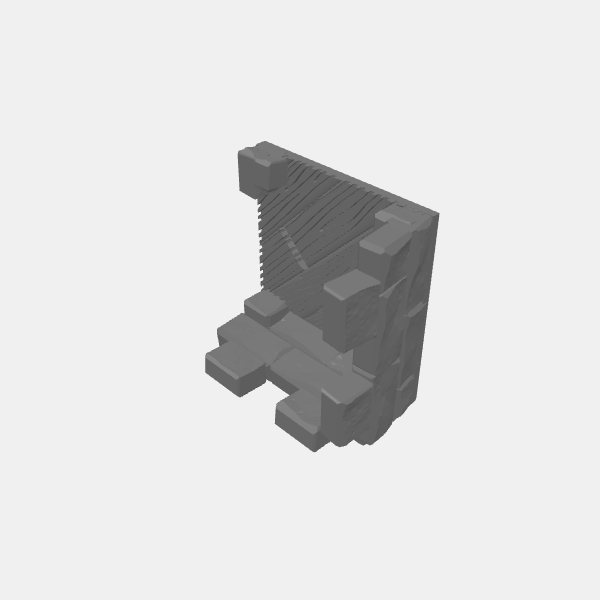 Fantasy - Tilestone Ramparts - Battlements Top - Corner 90 v1.3.stl