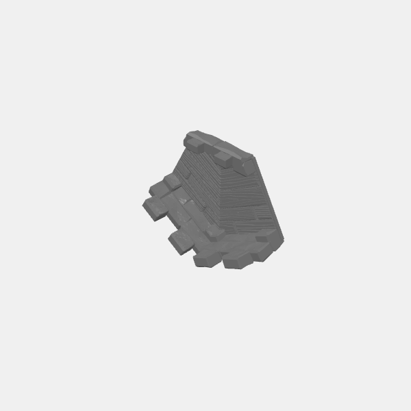 Fantasy - Tilestone Ramparts - Battlements Top - Corner 30 v1.3.stl