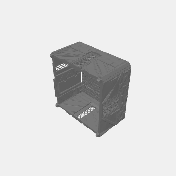 Fantasy - Medieval Style House - house body square 2 - cobblestone floor v1.1.stl