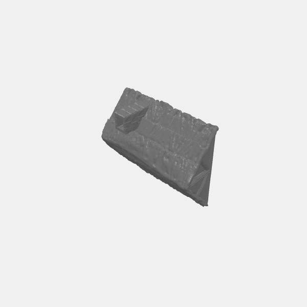 Fantasy - Medieval Style House - roof 1 rectangle thatched with chimney v1.1.stl