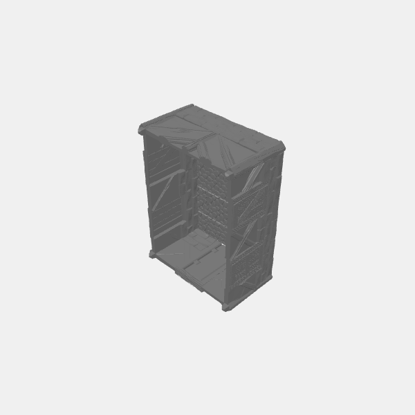 Fantasy - Medieval Style House - house body rectangle 2 - cobblestone floor v1.0.stl