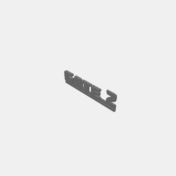Gaslands Gate Signs - large word sign - gate 2 - v1.0.stl