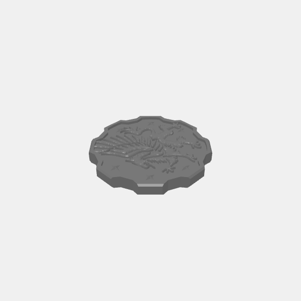 RPG coins - Waterdeep - Platinum Sun NEEDS SUPPORT - v1.0.stl