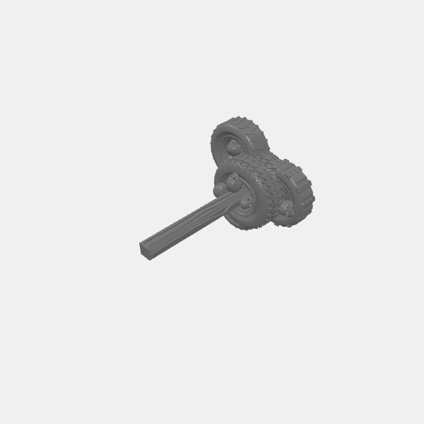 Gaslands - Skull and Tire Pile Signs - Post 6 v1.0.stl