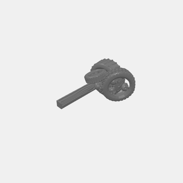 Gaslands - Skull and Tire Pile Signs - Post 1 v1.0.stl