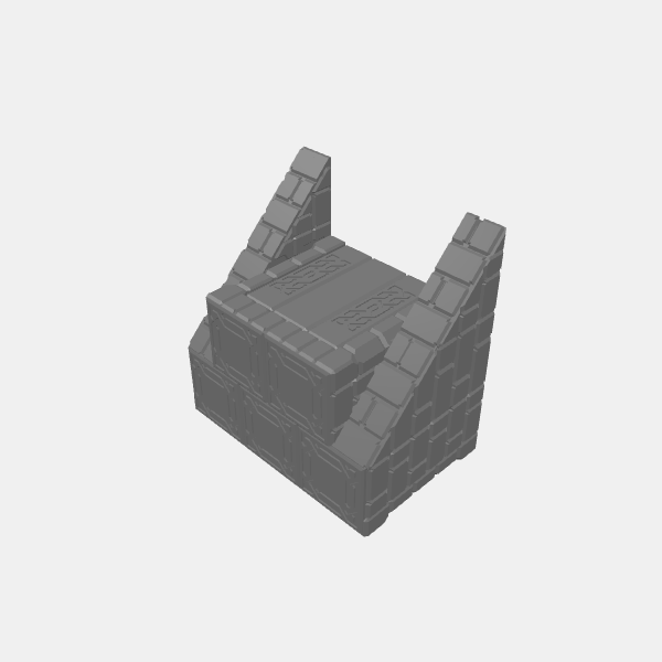 Undesrstone Stackers - Pyramid Door Closed Square 3x3 Full  v1.0.stl
