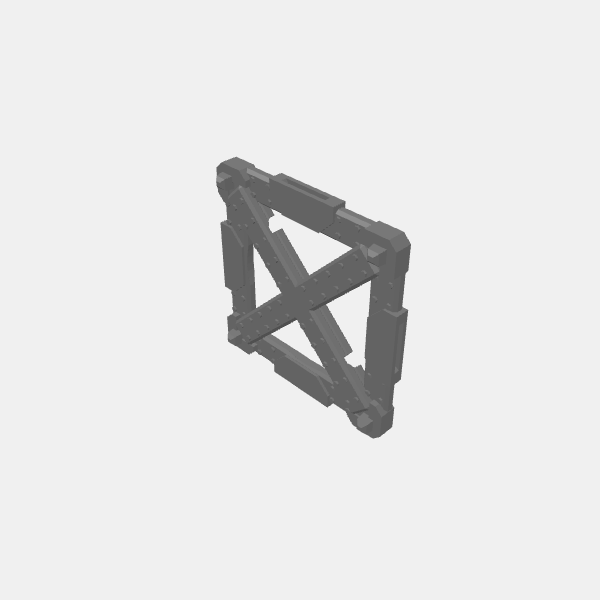 Tower Tops and accessories/Industrial Tower - Tower topper riveted X frame - std Soda Can - v1.0.stl