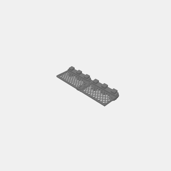 Gaslands - Racetrack Fencing 2 panels hinged v1.0.stl