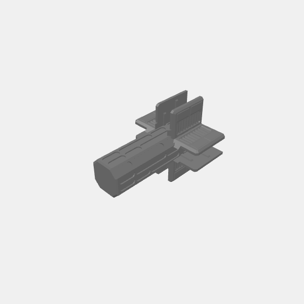 Sci Fi - Star Station Walls - Junction Column - Cross v1.0.stl