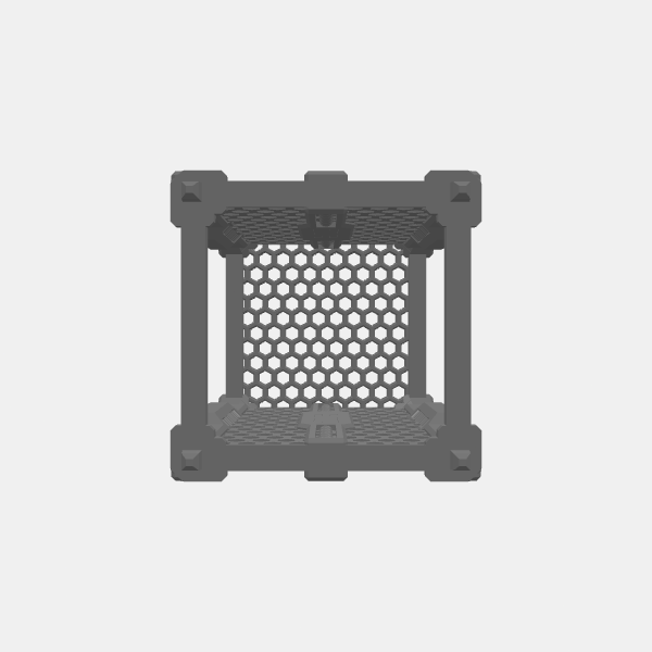 Industrial Sci Fi - Walkway Platform - Hex Mesh Riser Full Height v1.0.stl