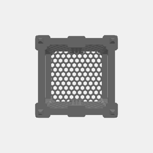 Industrial Sci Fi - Walkway Platform - Hex Mesh Riser Half Height v1.0.stl