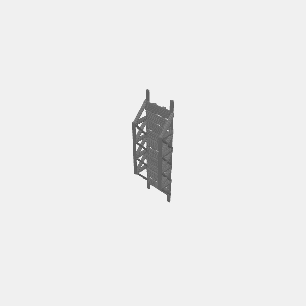 Fantasy - Wooden Bridge Walkway long Siderails v1.2.stl