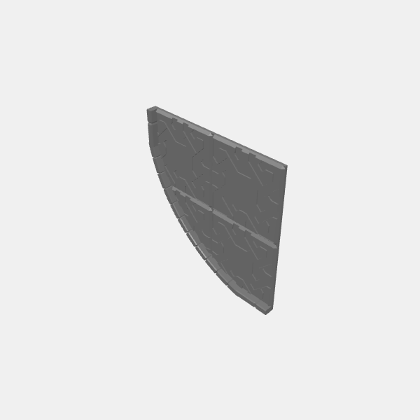 Misc/Dungeon Plates - Tile Pattern 2 - 1.25 - 2x Corner Rounded Walled Wedge v1.0.stl