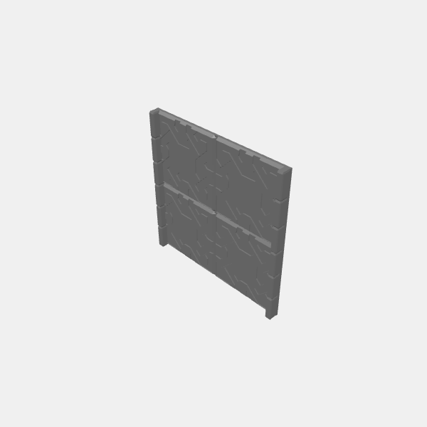 Corridors/Dungeon Plates - Tile Pattern 2 Knotwork - 1.25 - 2x2 Corridor v1.0.stl