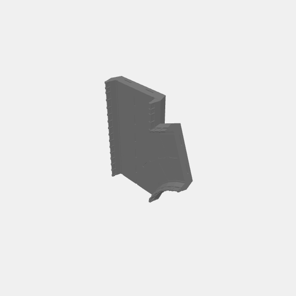 Gaslands - Freeway - Section Junction Left 200mm v1.0.stl