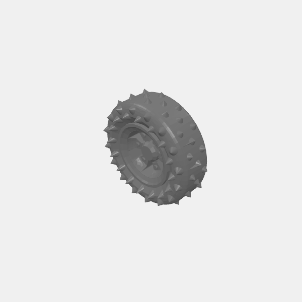 Spiked/Gaslands - Tires - Spikes - 16mm x1 v1.0.stl