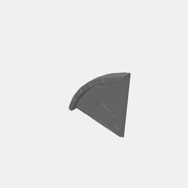 Misc/Dungeon Plates - Tile Pattern 1 - 1.25 -1x Corner Rounded Walled Wedge v1.0.stl
