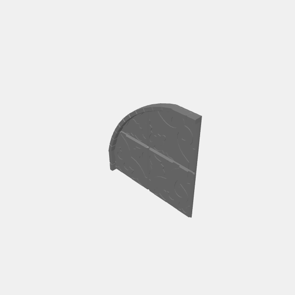 Misc/Dungeon Plates - Tile Pattern 1 - 1.25 - 2x Corner Rounded Walled Wedge v1.0.stl
